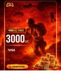 بطاقة شحن شدات ببجي 3000+ Free 850 UC - $49.99