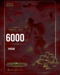 بطاقة شحن شدات ببجي 6000+ Free 2100 UC - $99.99