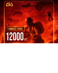 بطاقة شحن شدات ببجي 12000+ Free 4200 UC - $199.99