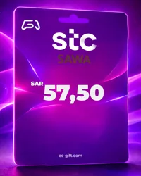بطاقة إعادة شحن سوا بقيمة 57.50 ريال