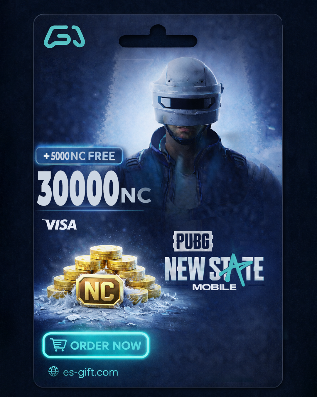 بطاقة شحن ببجي نيو ستيت - 30000+5000 NC
