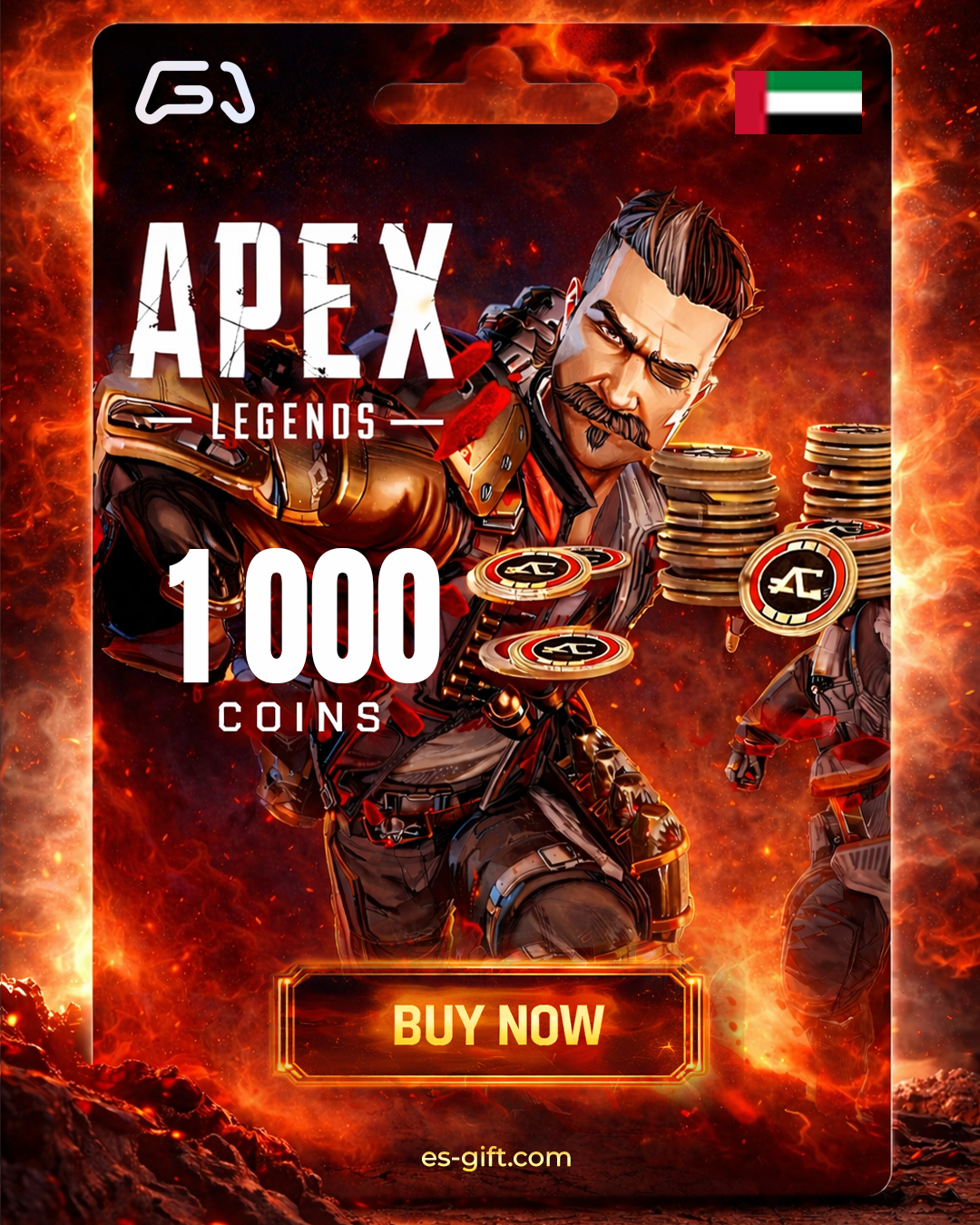 بطاقة أبيكس ليجندز - 1,000 كوينز (المتجر اﻹماراتي)