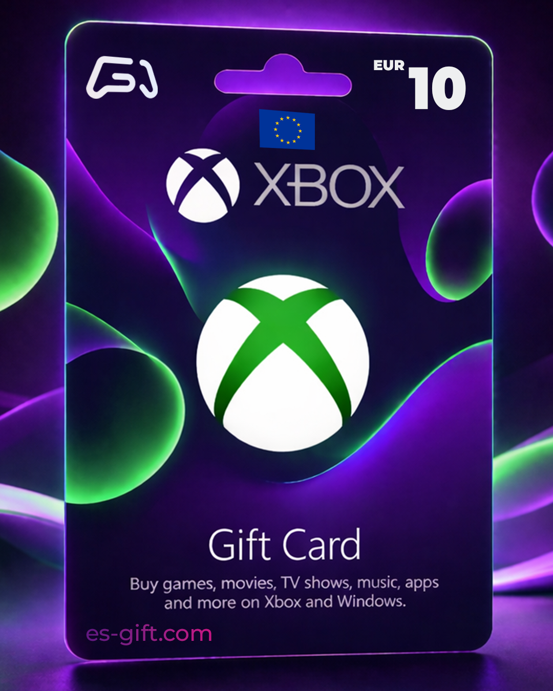 بطاقة إكس بوكس لايف - 10 يورو (المتجر الأوروبي تعمل داخل أوروبا فقط)