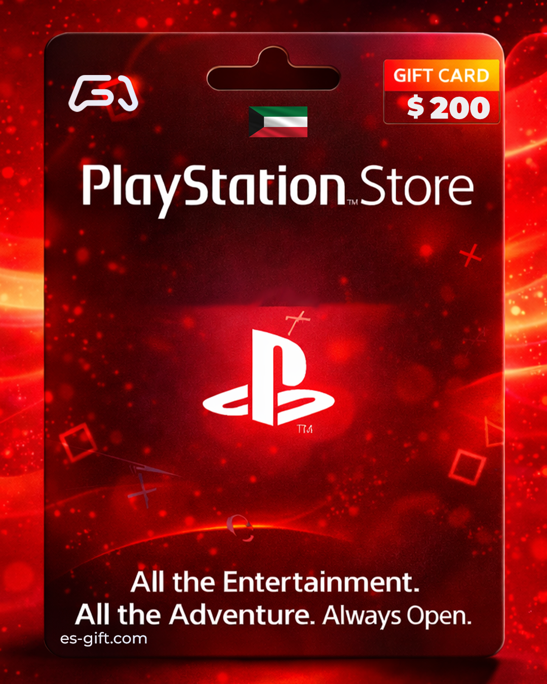 بطاقة بلايستيشن نتورك -  بطاقة 200 دولار (المتجر الكويتي)