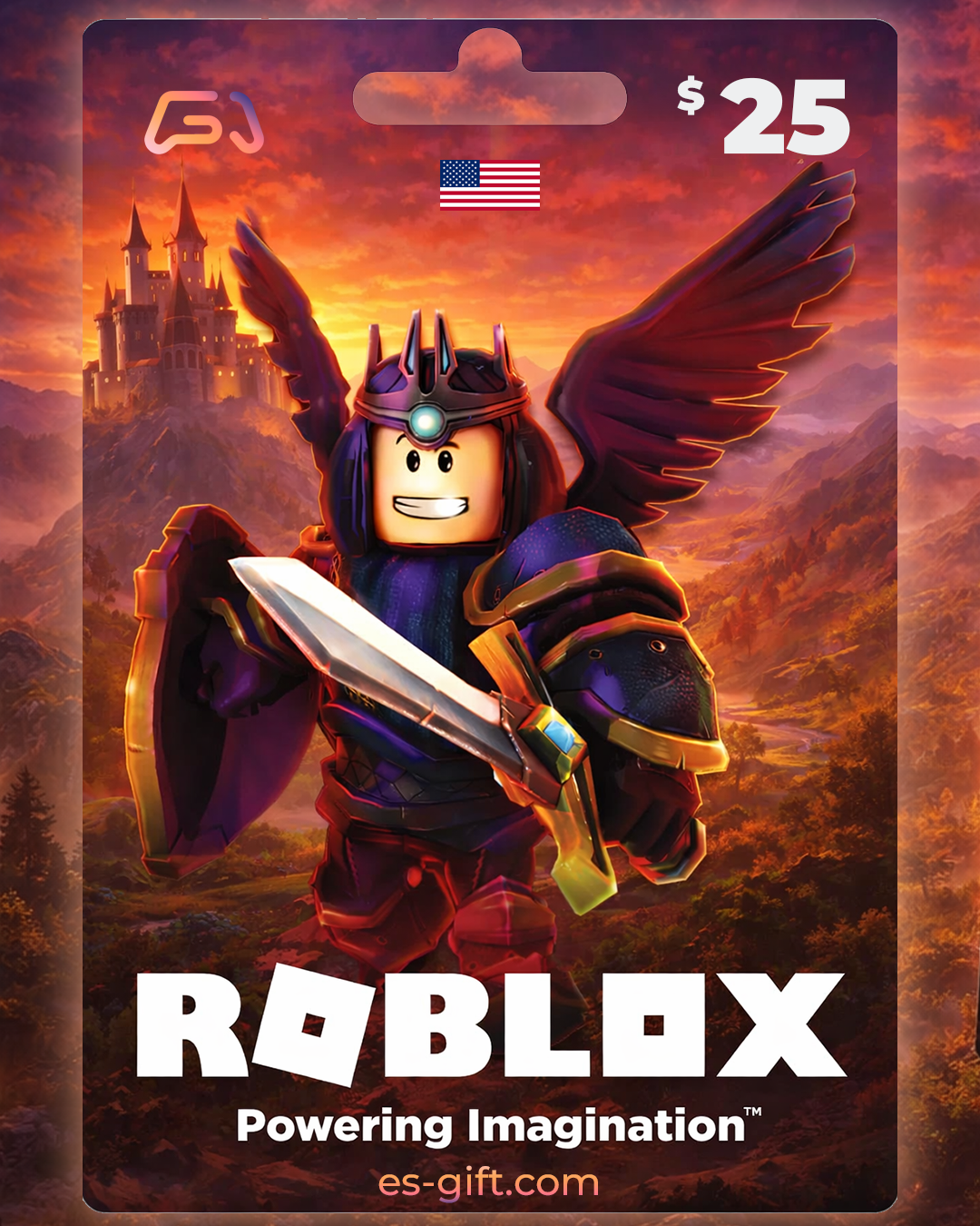 بطاقة روبلوكس 25 دولار (المتجر الأميركي تعمل داخل الولايات المتحده فقط)