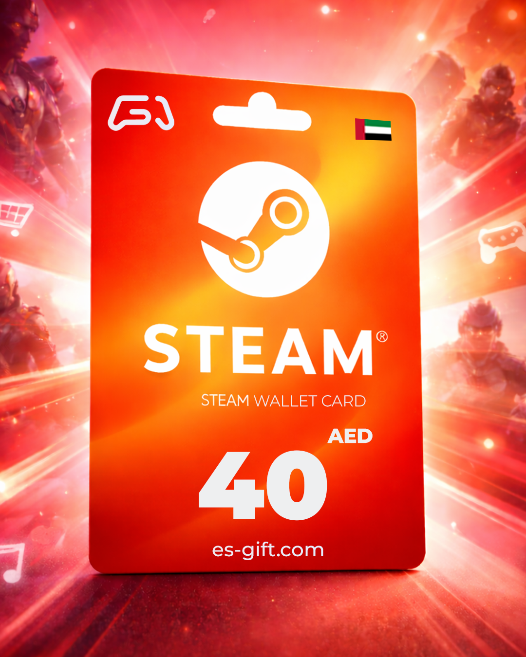 بطاقة ستيم والت - 40 درهم.