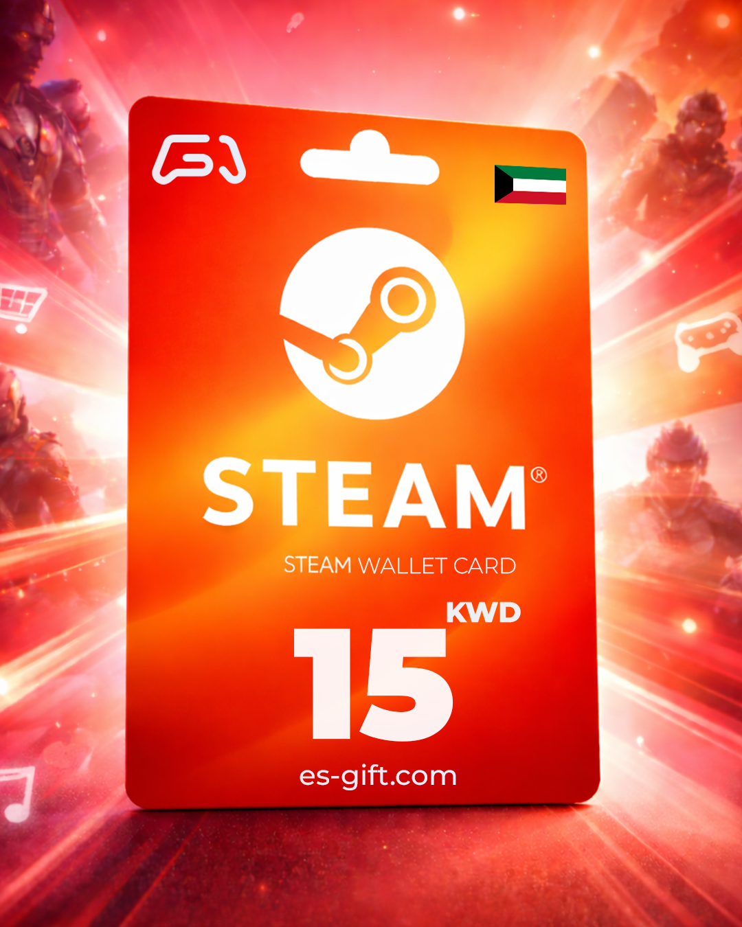 بطاقة ستيم  والت - 15 دينار كويتي