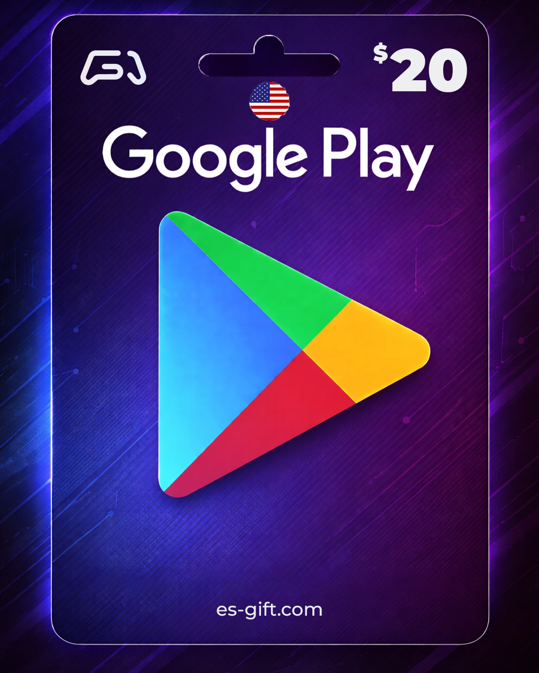 بطاقة جوجل بلاي 20 دولار (المتجر الأميركي تعمل داخل الولايات المتحده فقط)