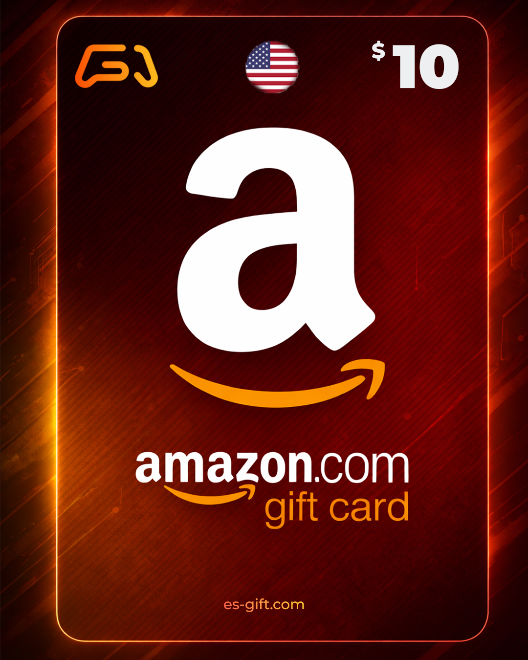 بطاقة أمازون (الامريكى) - قسيمة شراء 10 دولار