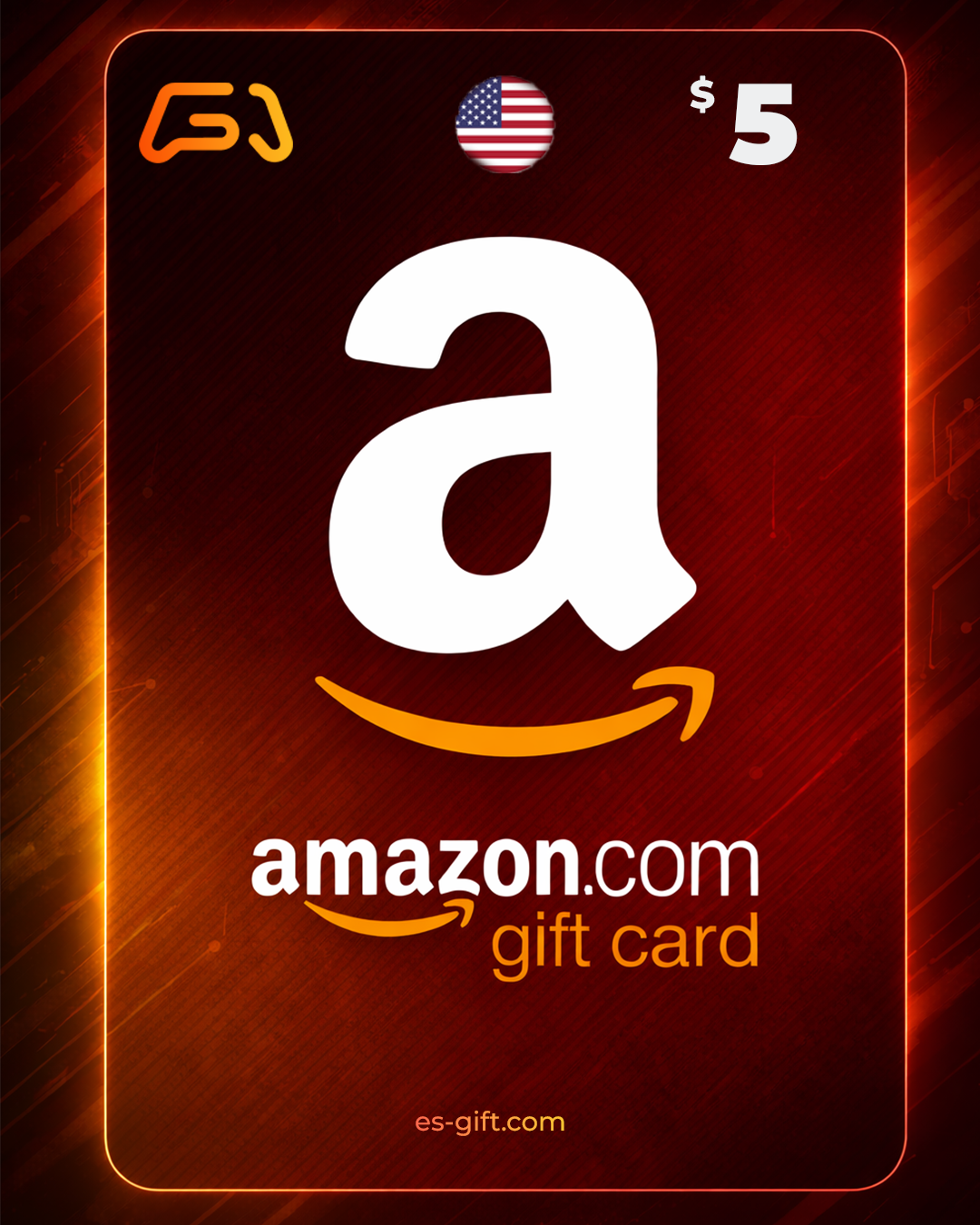 بطاقة أمازون (الامريكى) - قسيمة شراء 5 دولار