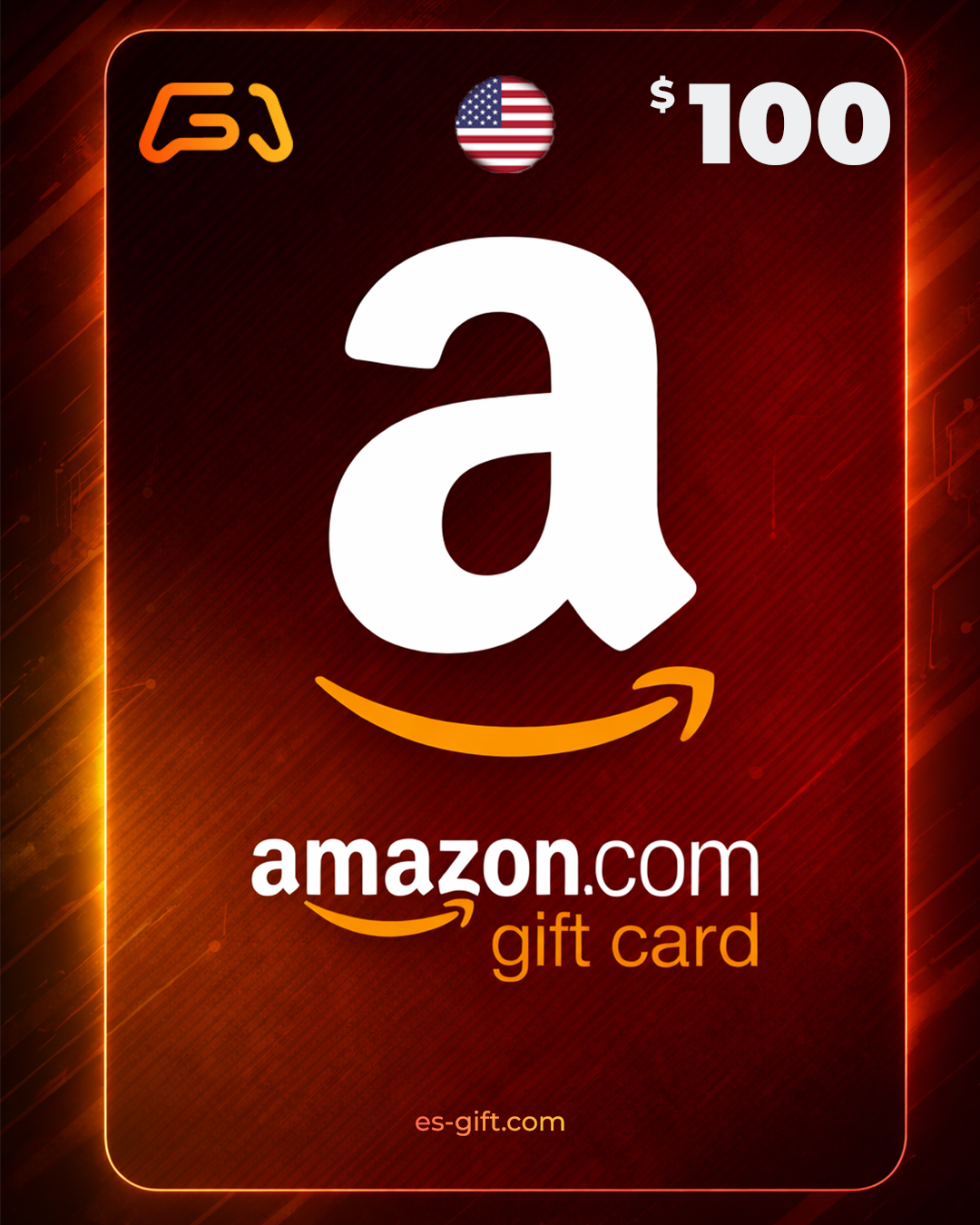 بطاقة أمازون (الامريكى) - قسيمة شراء 100 دولار